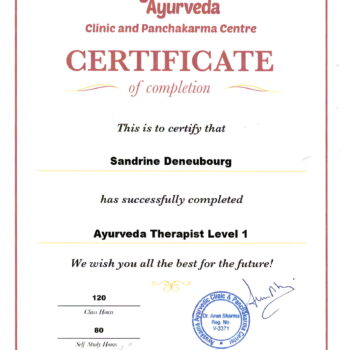 DIPLOME THERAPEUTHE AYURVEDIQUE